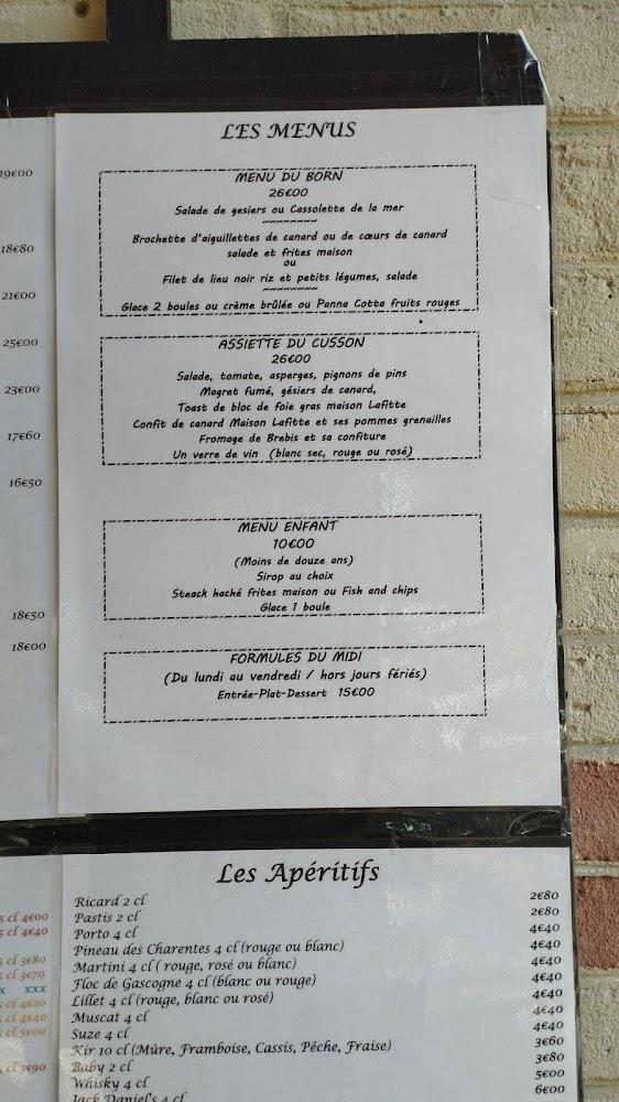 Bar Restaurant Les Chenes - Menu Image 3